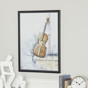 (BRAND NEW) Music Painting in black frame / Violin READY TO BE GIFTED 24" x 18"